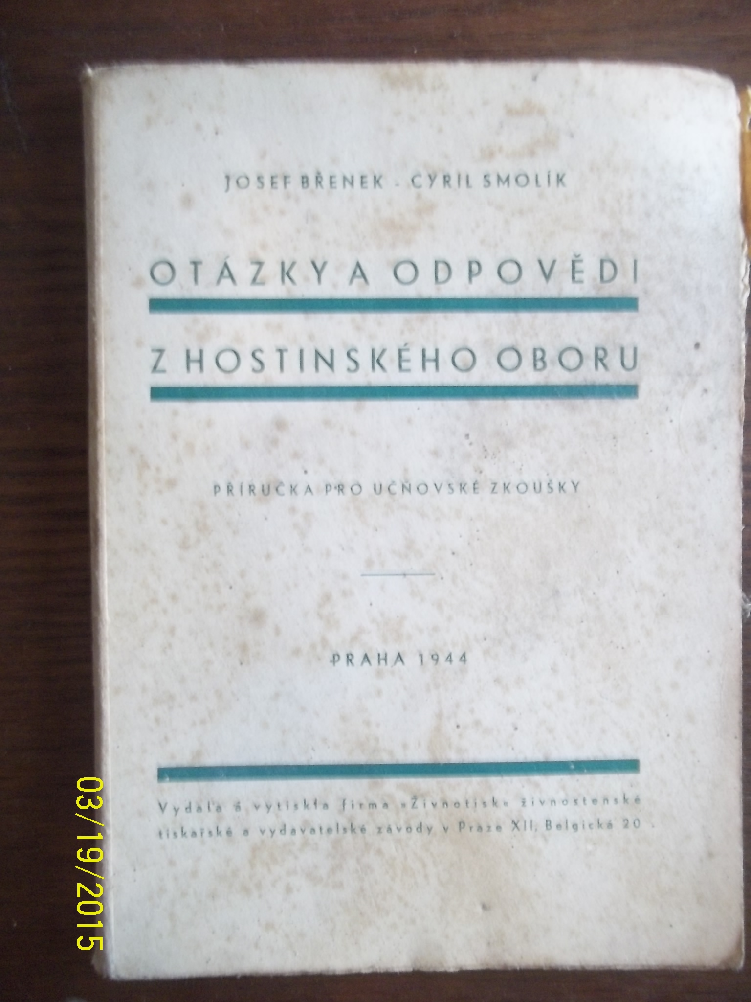 zobrazit detail knihy Benek, Josef Smolk, Cyril: Otzky a odpovdi z h