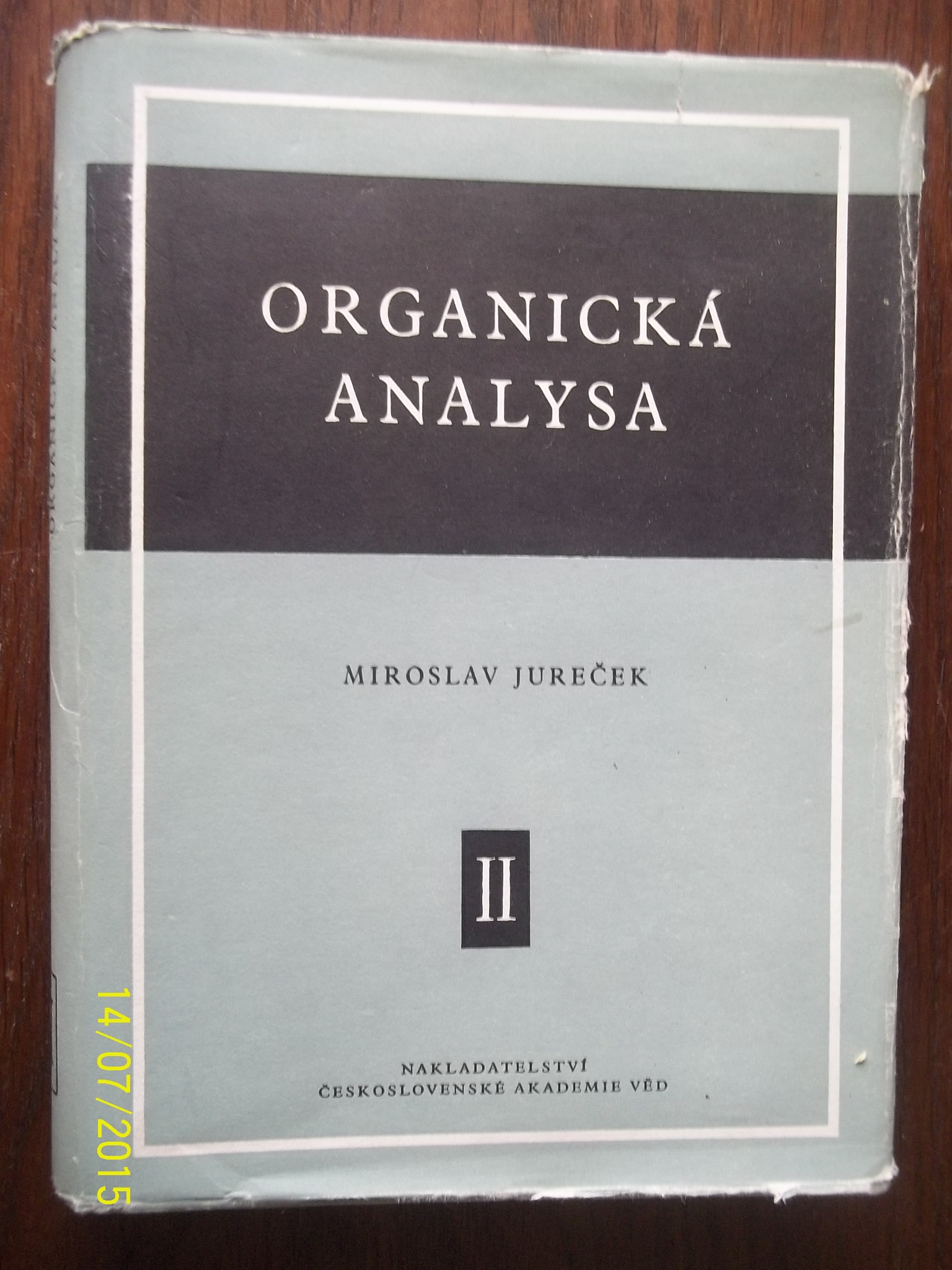 zobrazit detail knihy Jureek, Miroslav: Organick analysa 1,2