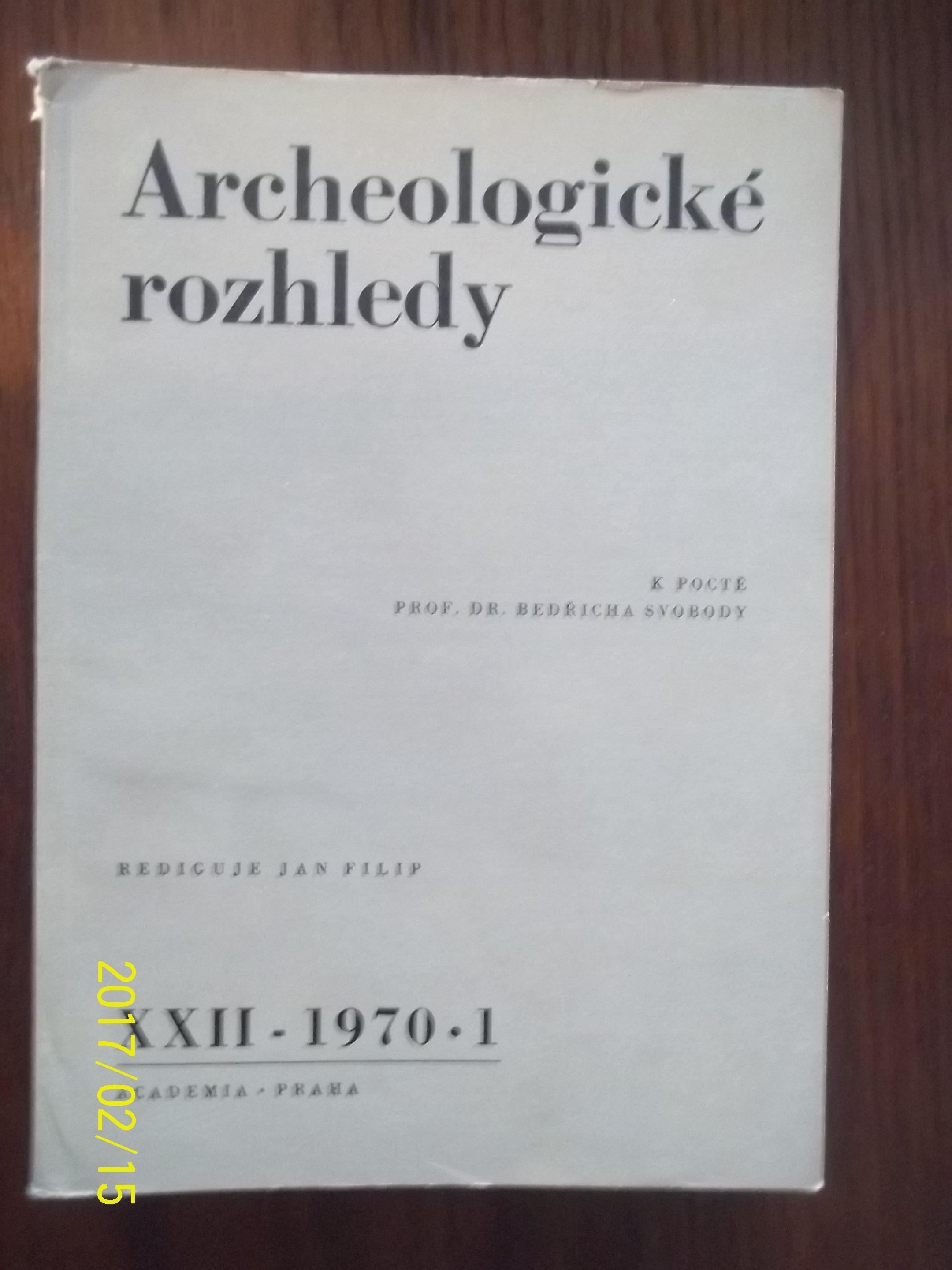 zobrazit detail knihy Archeologick rozhledy 1970 1971