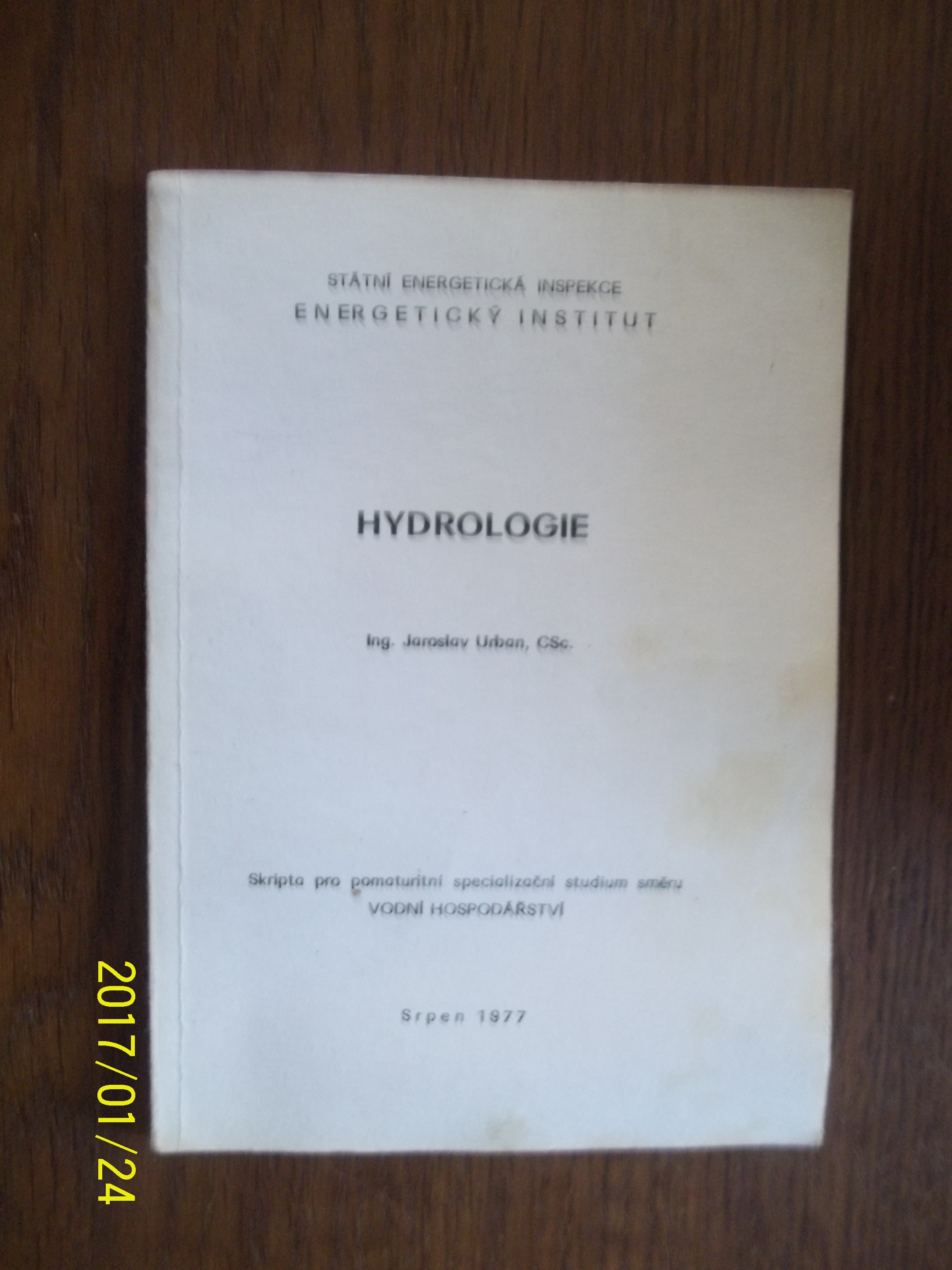 zobrazit detail knihy Urba, Jaroslav: Hydrologie