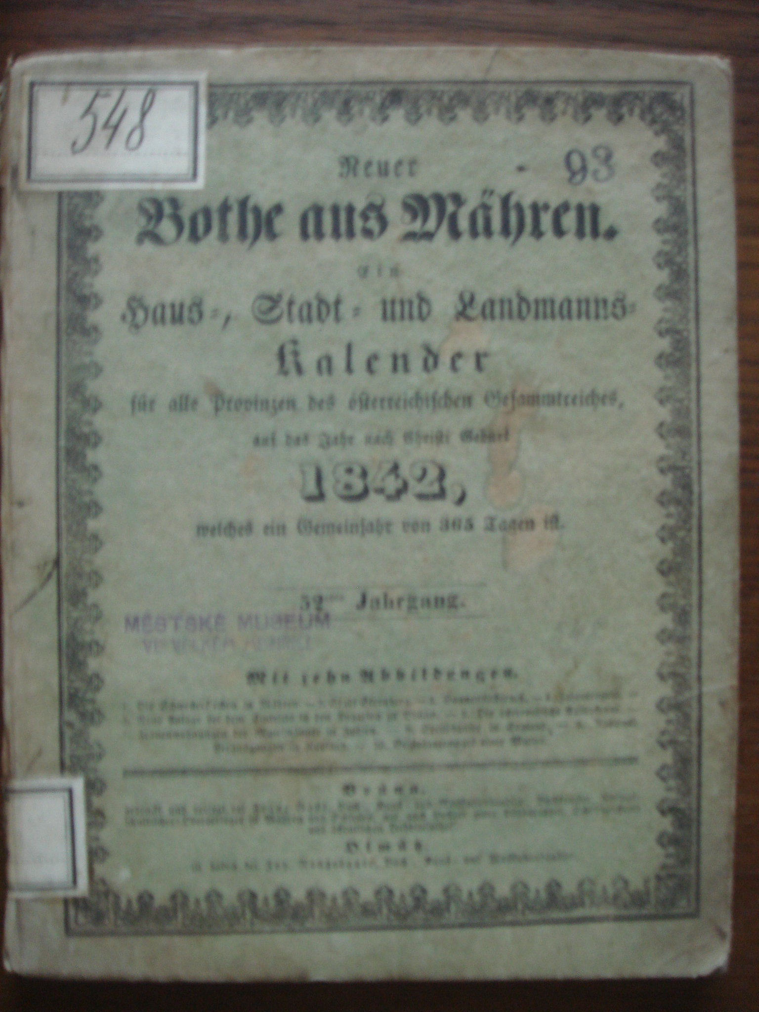 Neuer Bothe aus Mähren. 1842