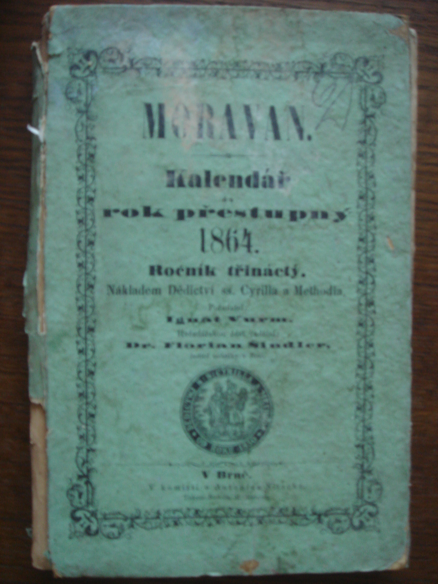 zobrazit detail knihy Moravan - Kalend na rok pestupn 1864