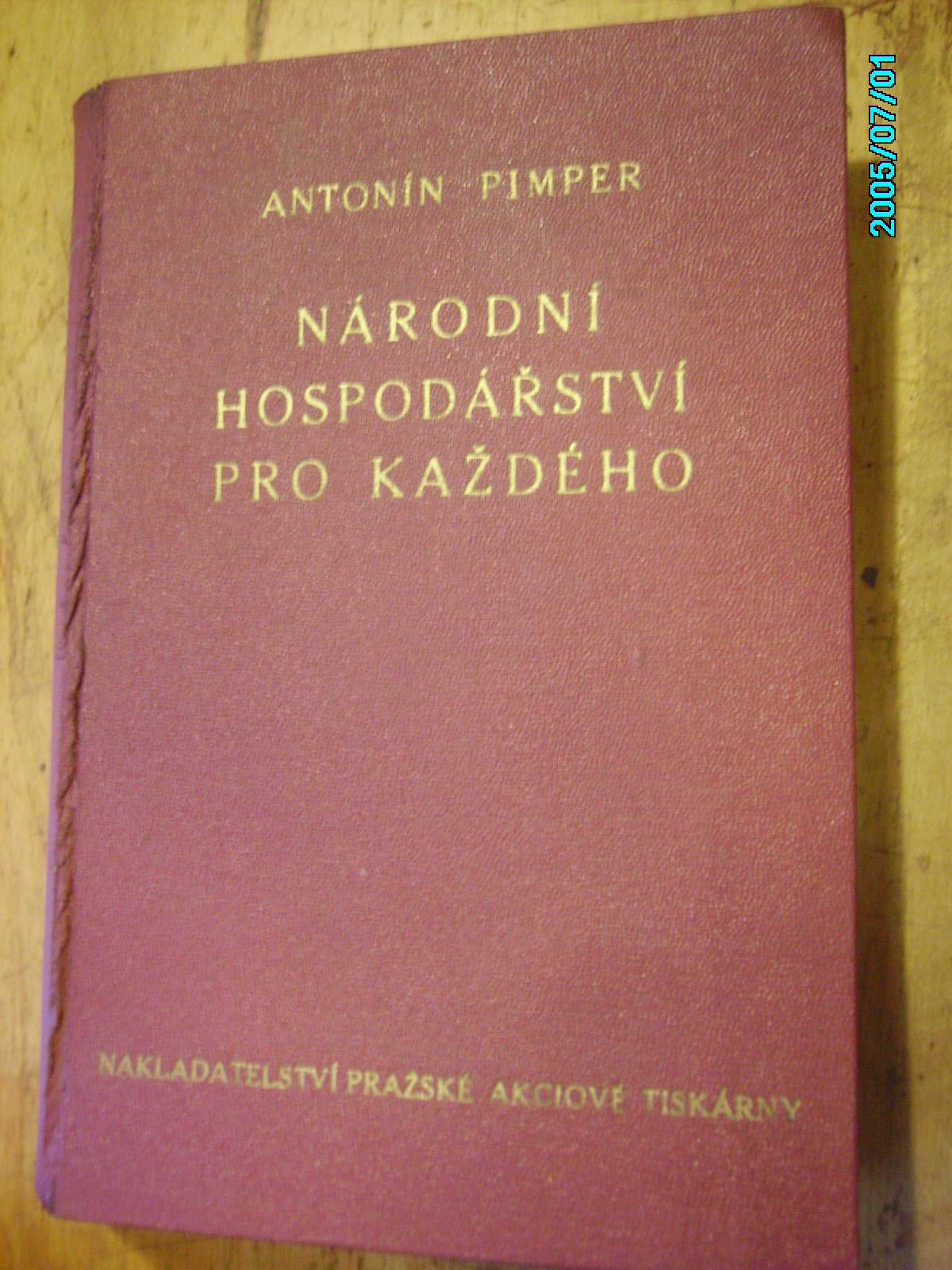 zobrazit detail knihy Pimper, Antonn: Nrodn hospodstv pro kadho 
