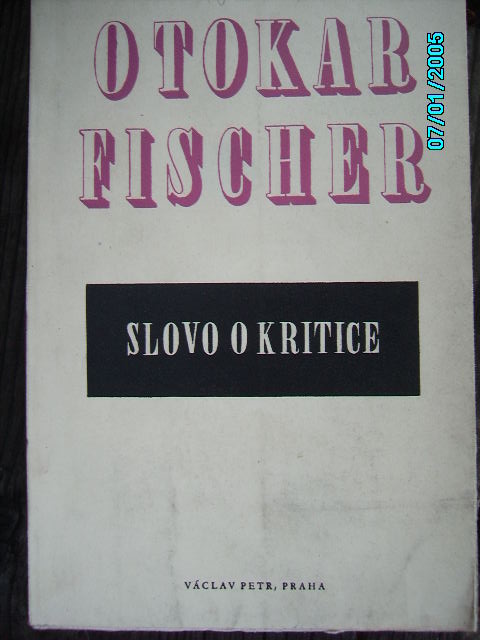 zobrazit detail knihy Fischer : Slovo o kritice 
